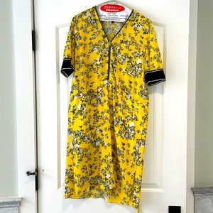 Theory floral yellow dress